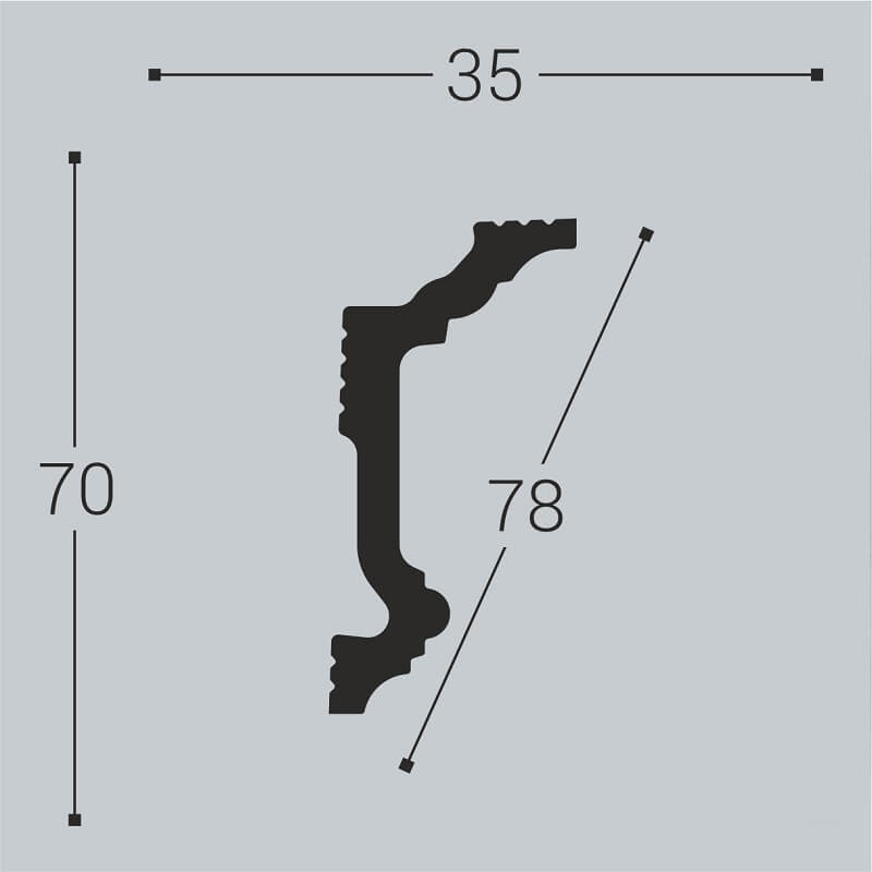 Плинтус потолочный К5 70/35 Дюрополимер — изображение 2